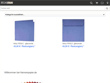 Tablet Screenshot of hannenpapier.de